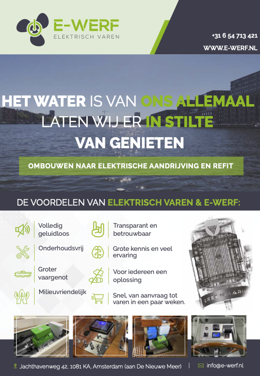 E-WERF Belicht in de Watersporter voor Elektrisch Varen
