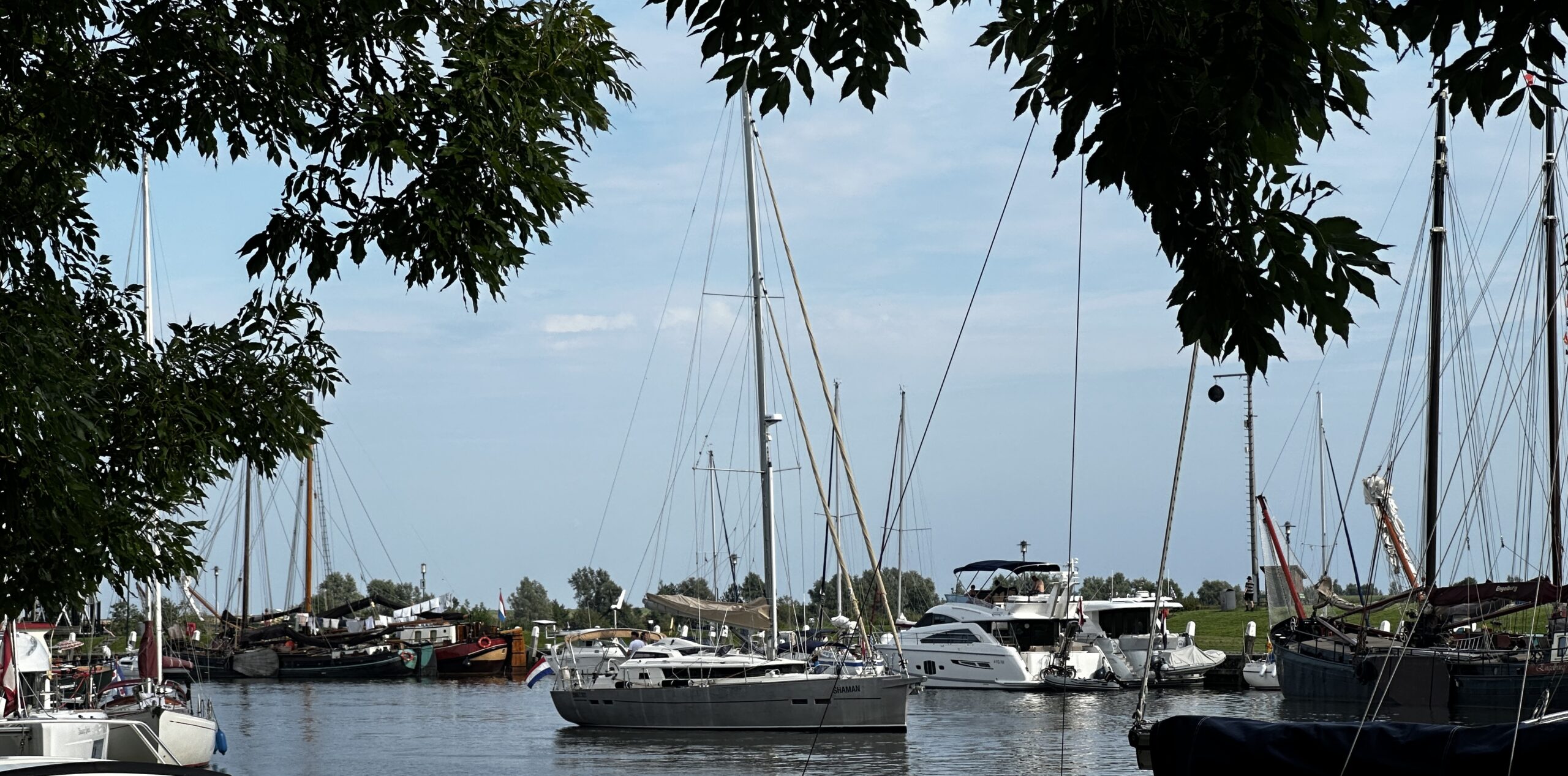 Electric motor sailing on a Garcia 45 Exploration