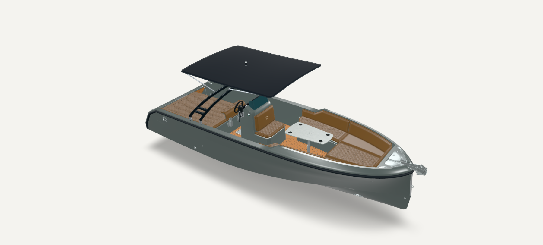Helios Omega 7.2 met bimini solar